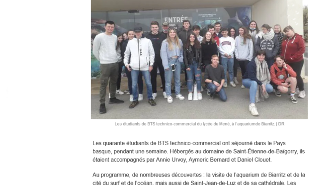 Les BTS TC en voyage au Pays basque.