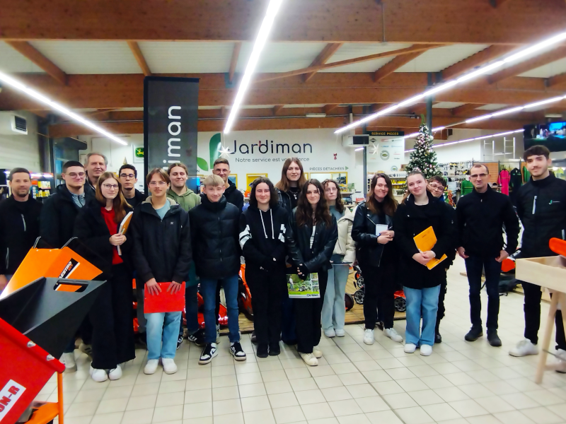 BTS TC 1 UJAC en visite à Jardiman