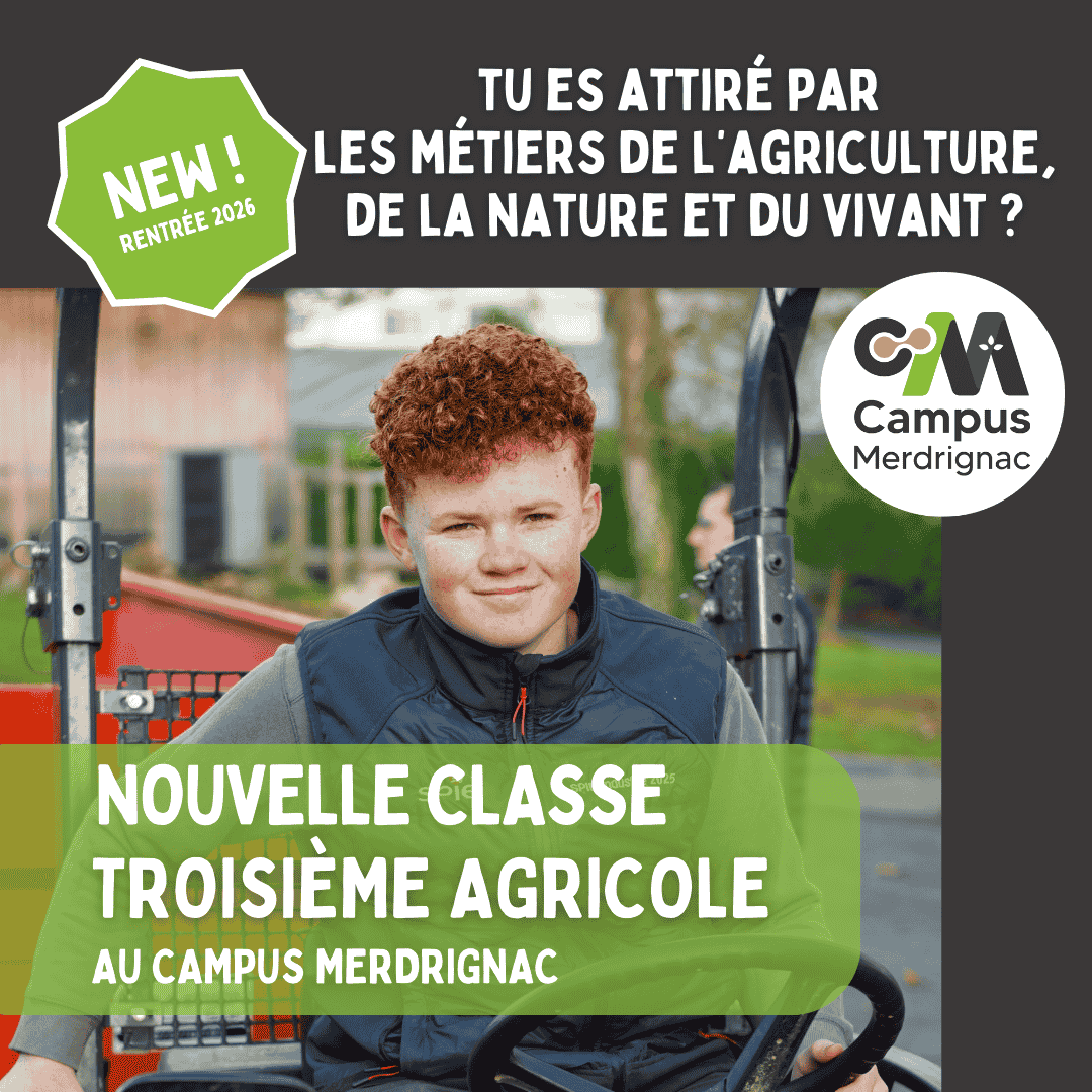 Nouveau à la rentrée : Ouverture d’une troisième de l’Enseignement Agricole au Campus